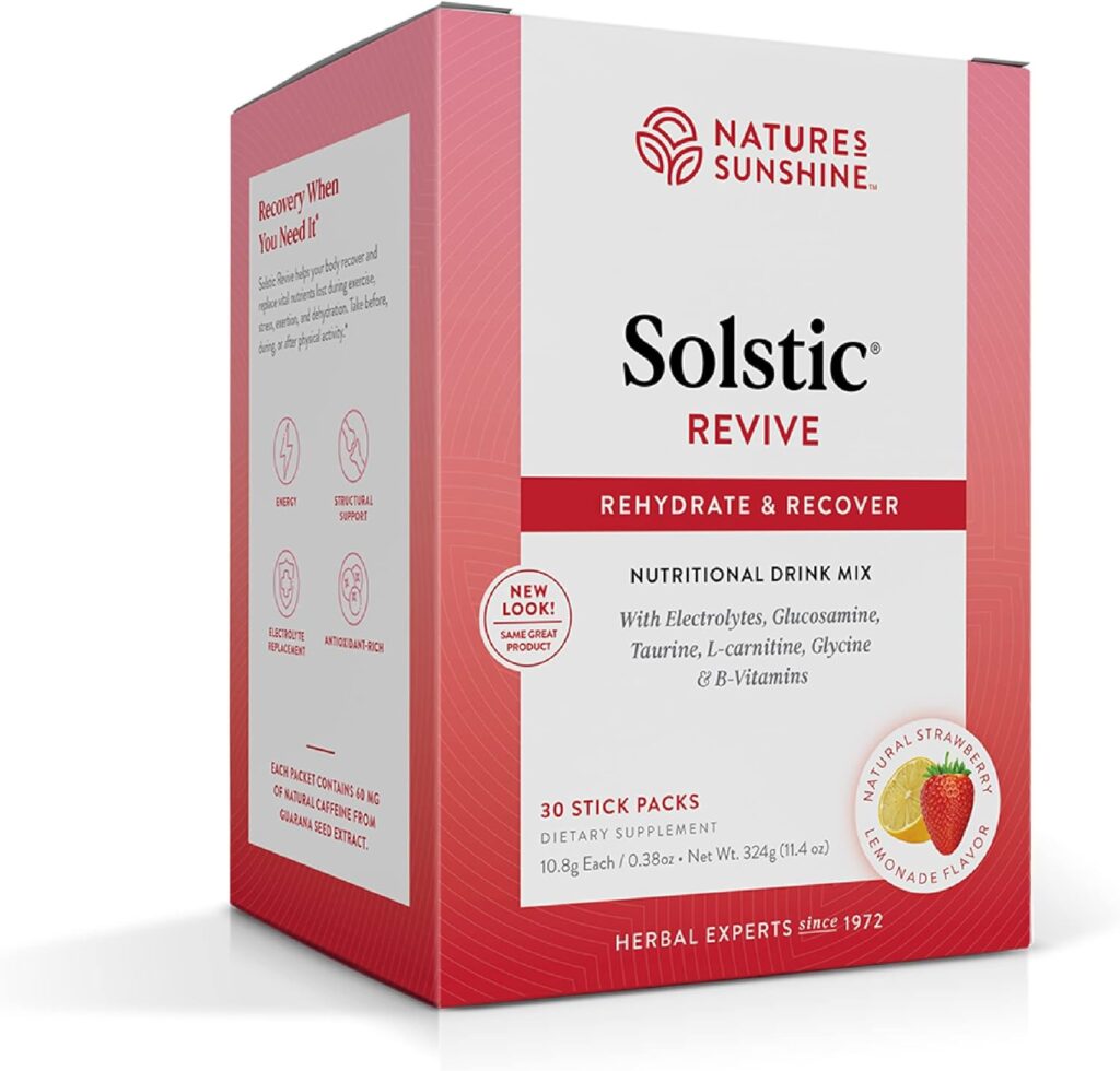 Natures Sunshine Solstic Revive, 30 Packets | Post Workout Recovery Drink with Vitamin C, Vitamin E, and Calcium to Support Bone Health and Replenish Important Nutrients