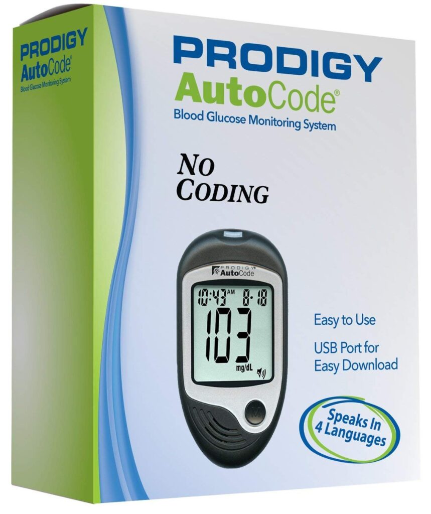 Prodigy 0038484051850 Autocode Talking Blood Glucose Monitoring Meter Autocodelack