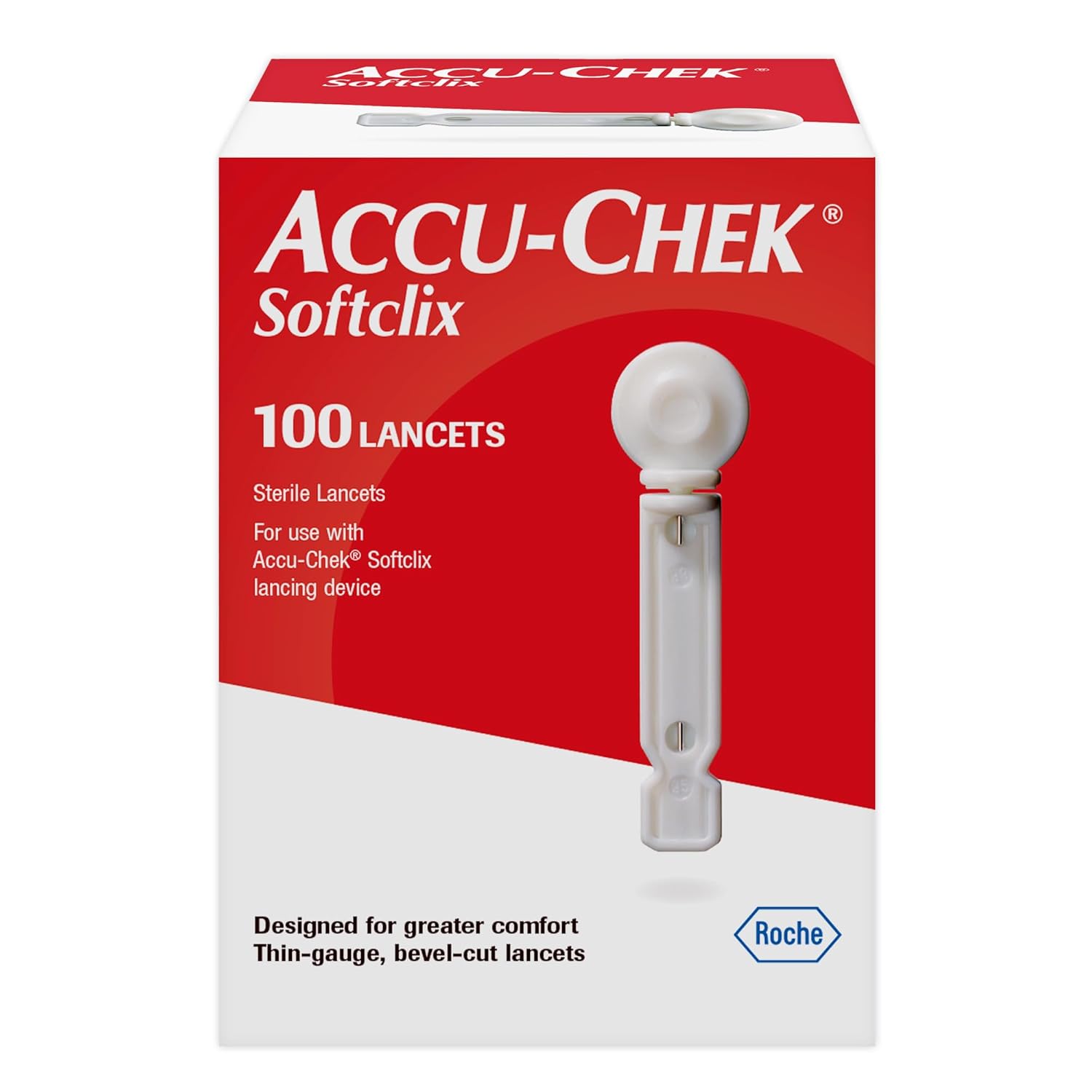 Accu-Chek Softclix Diabetes Lancets for Diabetic Blood Glucose Testing (Pack of 100) (Packaging May Vary)