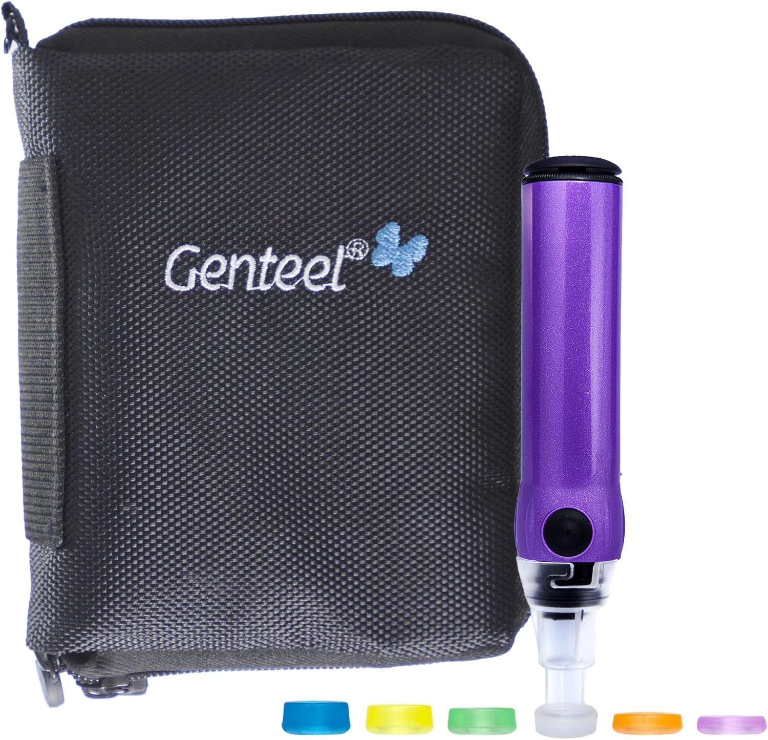 Genteel Plus | Extraordinary Vacuum Technology Gives You Absolutely Pain-Free Blood Draw Lancing for Diabetes, Ketone, Home Testing, INR, All | Highest Precision Model (Playful Purple)