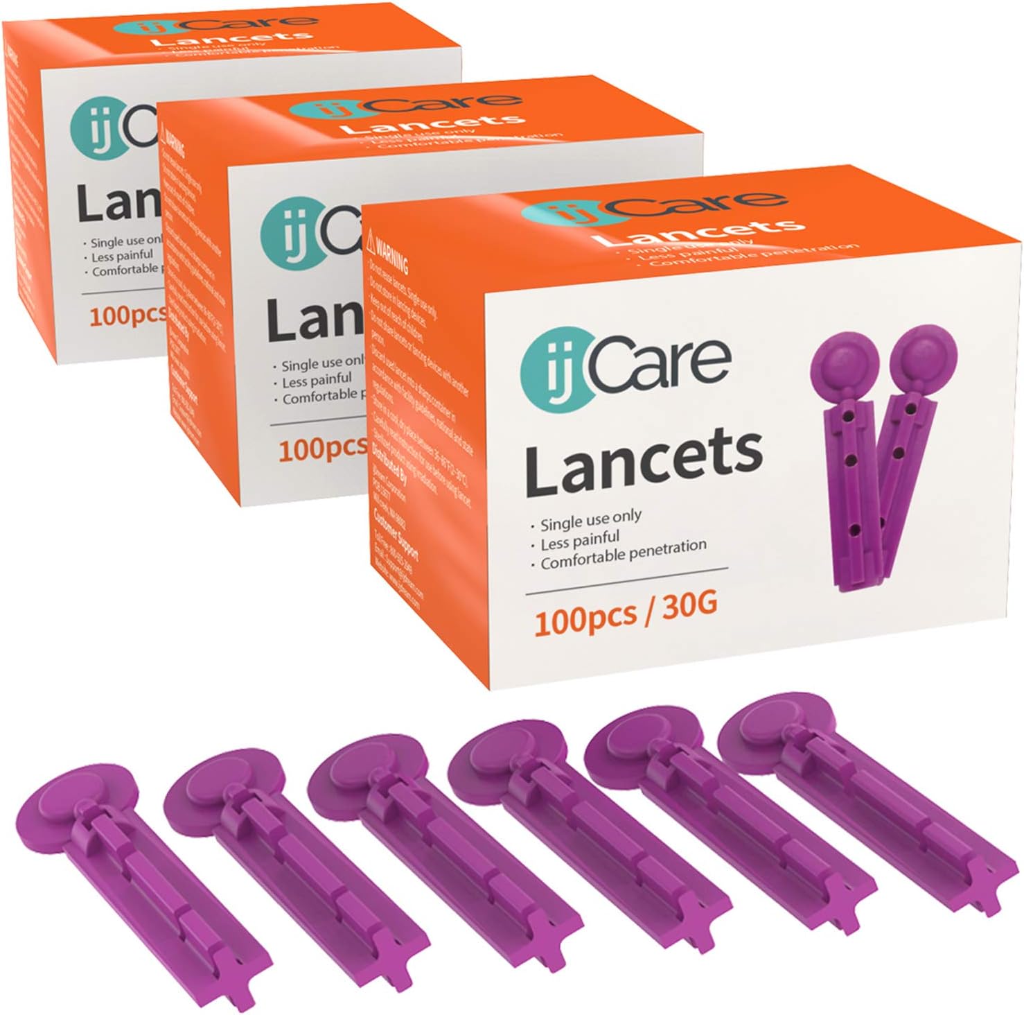 30g Lancets for Blood Testing (300pcs) – Fits Any Standard Lancet Devices, and Diabetic Lancing Device in our Blood Sugar Test Kit., Affordable Diabetic Supplies/Finger Pricker (3)