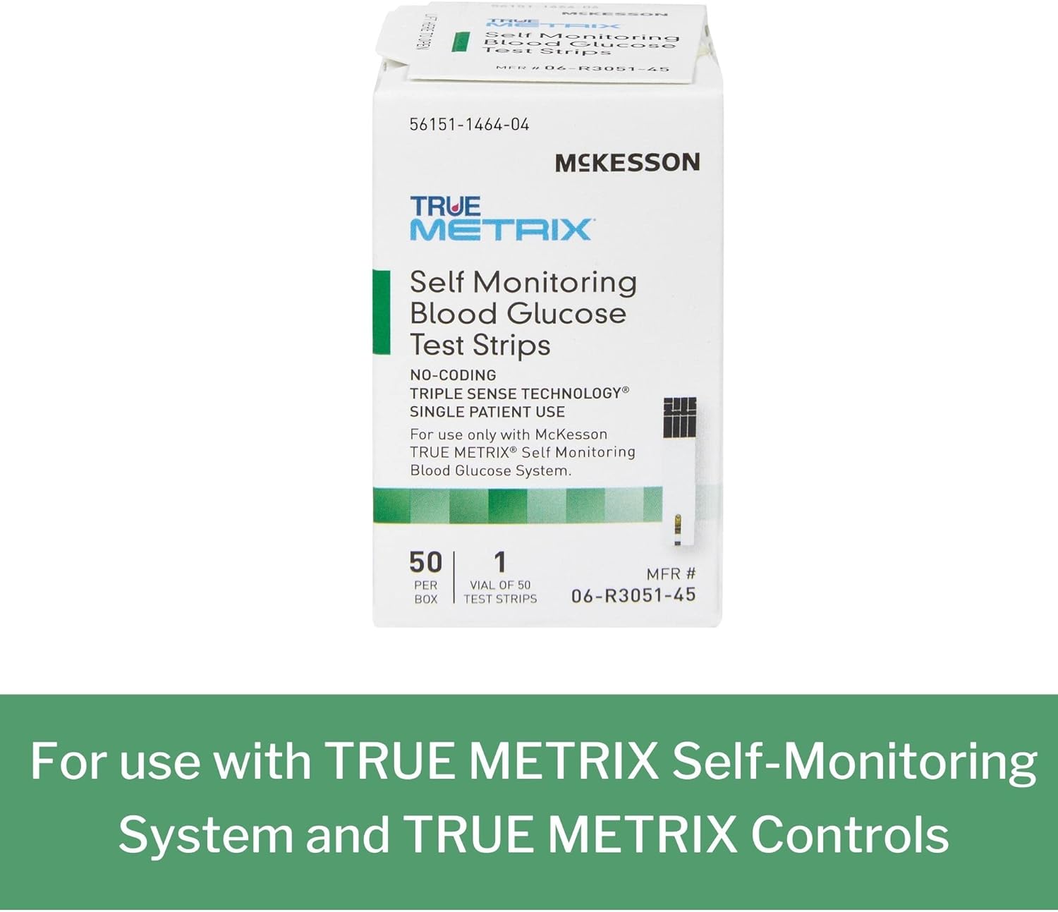 McKesson True METRIX Self-Monitoring Blood Glucose Test Strips, 50 Strips, 1 Pack